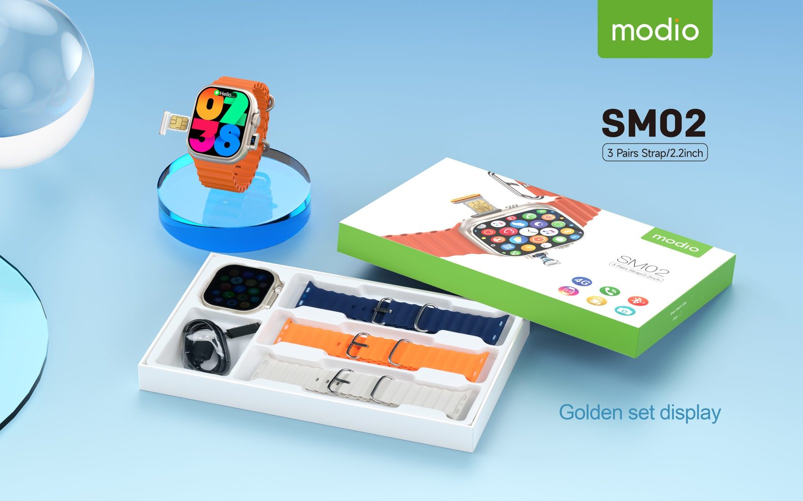 Modio SM03 - Smartwatch avec SIM, Appel HD & Camera – Image 5