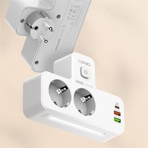 Prise LDNIO Siyoteam USB/PD/2prises + Led lumière de nuit / Fast charge- SE2337