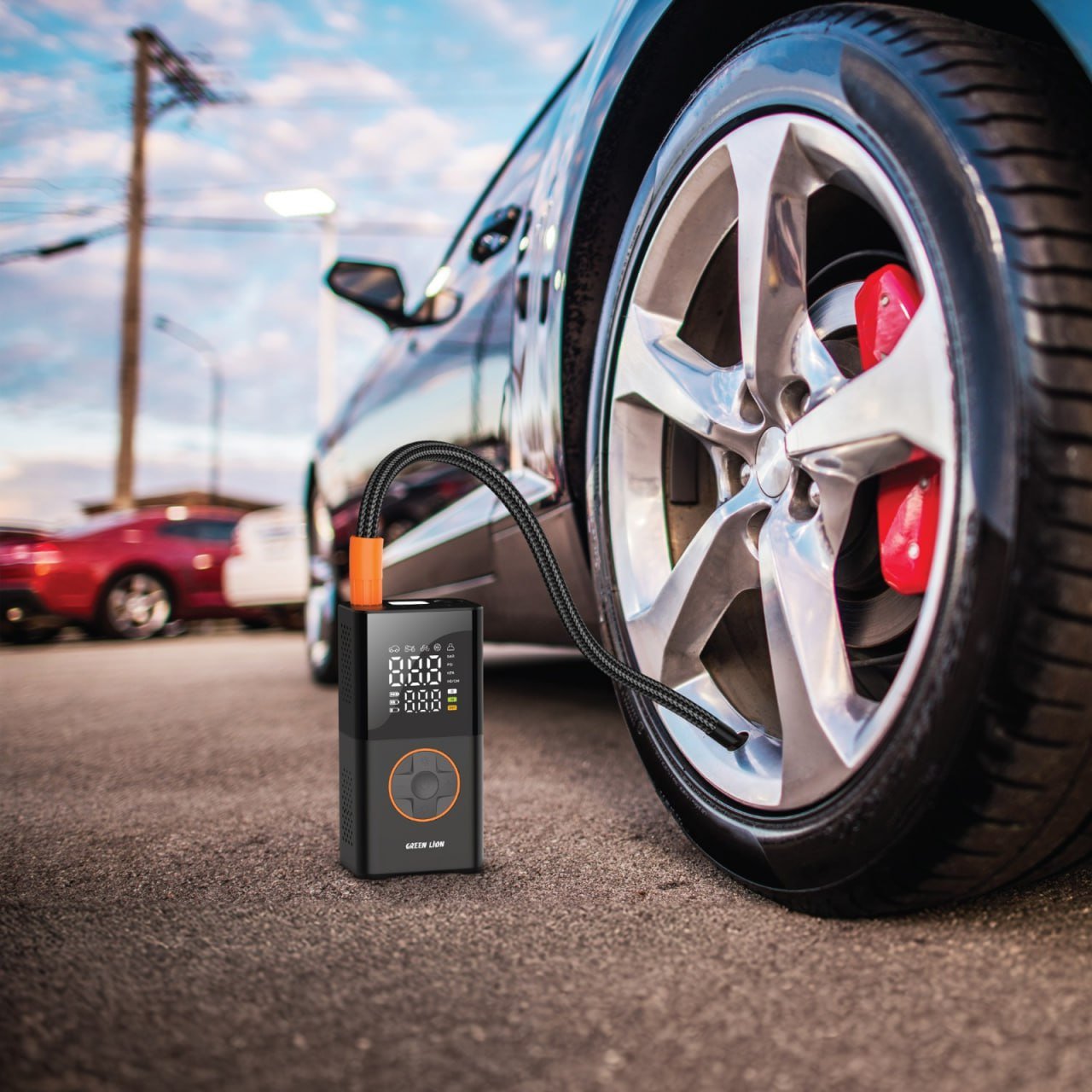 Green Lion Pompe Air Compresseur Batterie Portable GTI-01 – Image 3