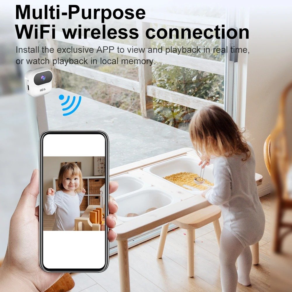 Mini Caméra surveillance HD A800 Wifi avec Batterie – Image 6