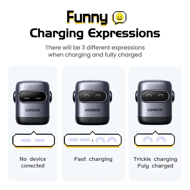 Chargeur Ugreen Robot Gan Fast Charger 30W – Image 4