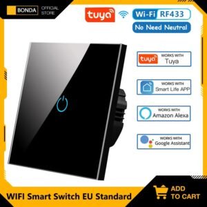 Interrupteur Tactile Switch WiFi Smart 1/2 boutons
